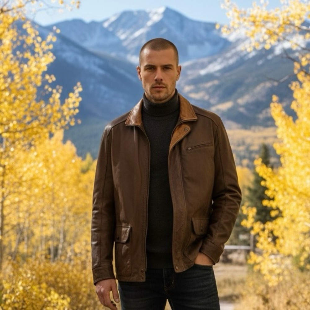 Lone Pine Leather Jacket USA Made, Pitkin County Dry Goods, High Quality Nubuck
